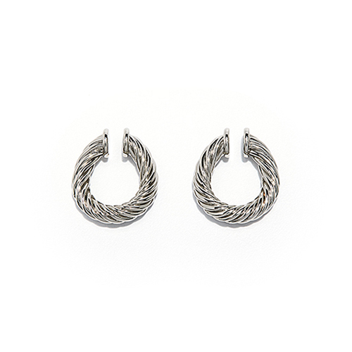 Twist Ring series4 Rope Mini Ear Cuff Silver