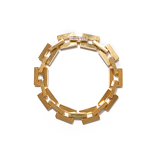 Hailey Rectangular Chain Bracelet Gold