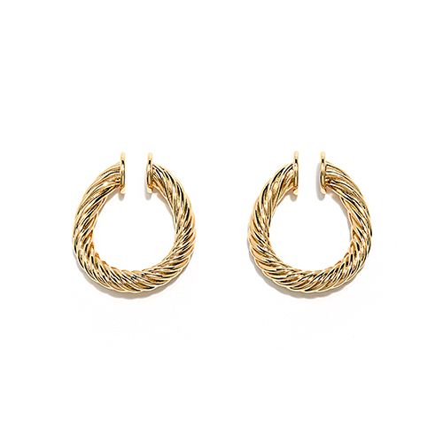 Twist Ring series4 Rope Small Ear Cuff Gold