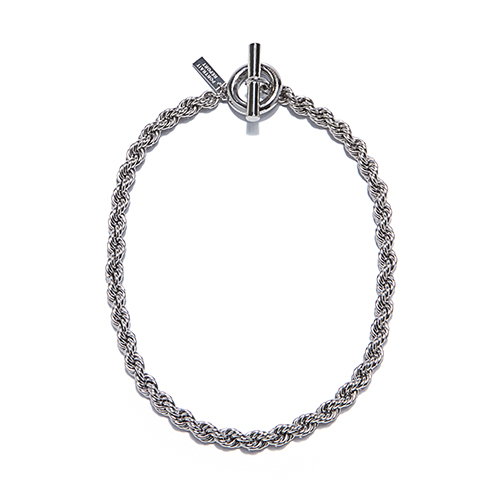 Chunky Rope Chain Necklace Silver