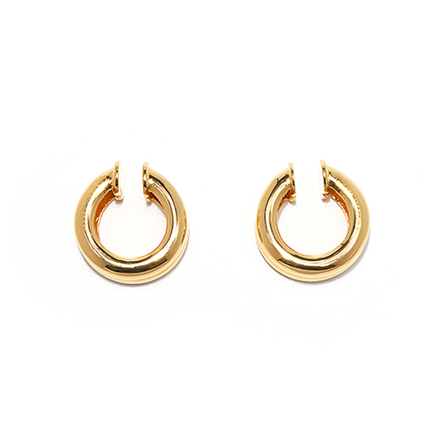 Signature Twist Ring Double Layers Ear Cuff Gold