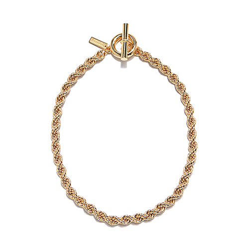 Chunky Rope Chain Necklace Gold